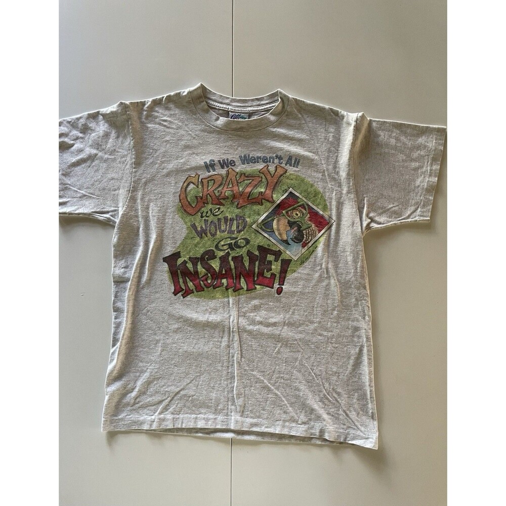 Vintage 90’s Caribbean Soul Double-Sided “If We Werent All Crazy” Parrot T-Shirt